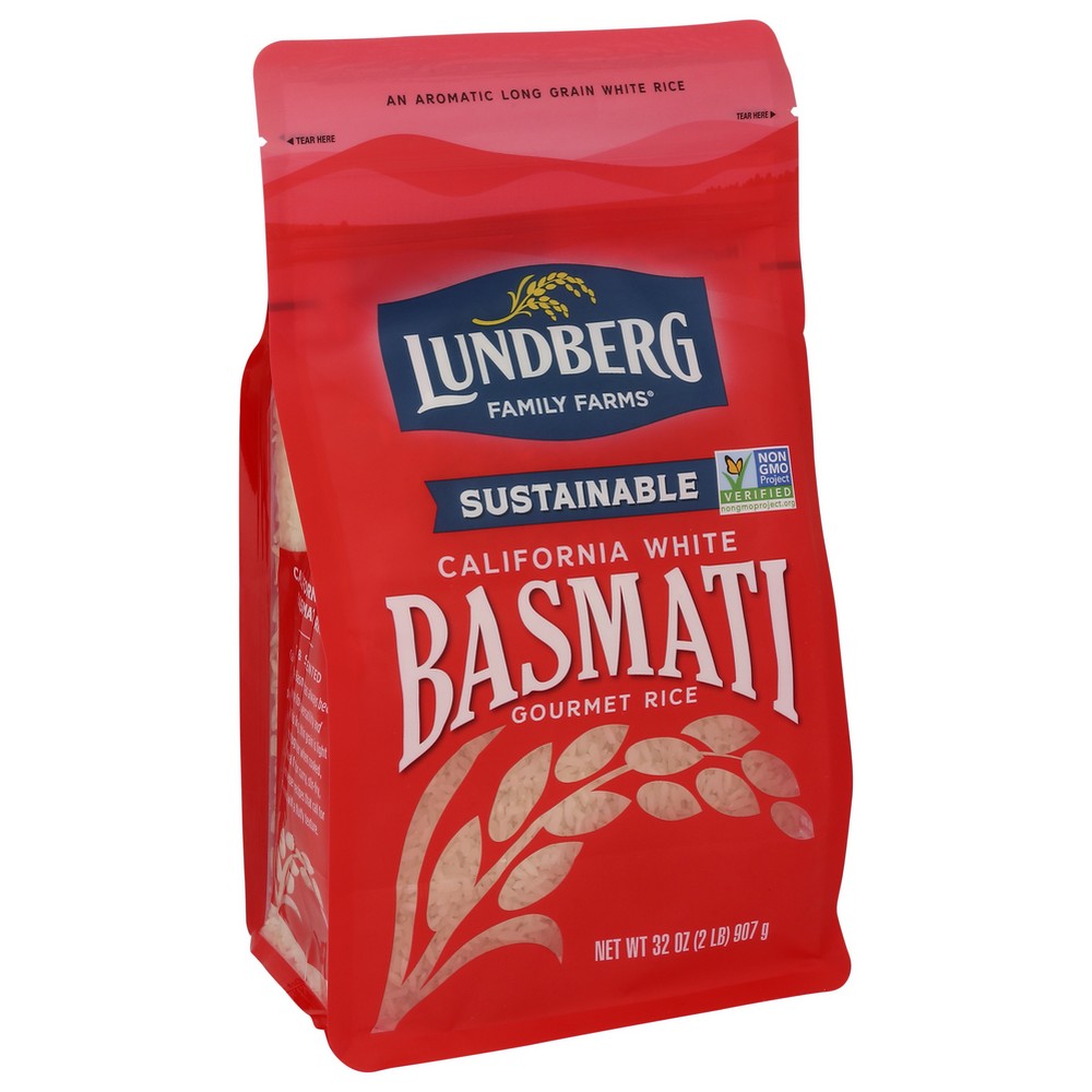 Lundberg Rice Whte Basmati Gluten Free - 32 Ounce,  Case of 6