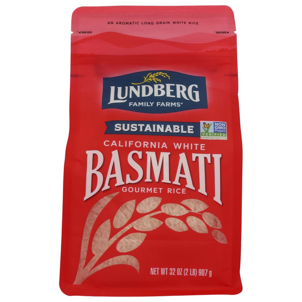 Lundberg Rice Whte Basmati Gluten Free - 32 Ounce,  Case of 6