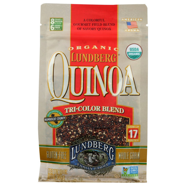 Lundberg Family Farms® F50870, Tri-Color Blend Organicanic Tri-Color Quinoa 16 Ounce,  Case of 6