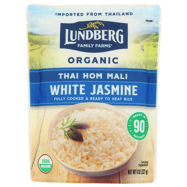 Lundberg Family Farms F53340, Lundberg Family Farms White Jasmine Thai Hom Mali Rice, 8 Oz. Package,  Case of 6