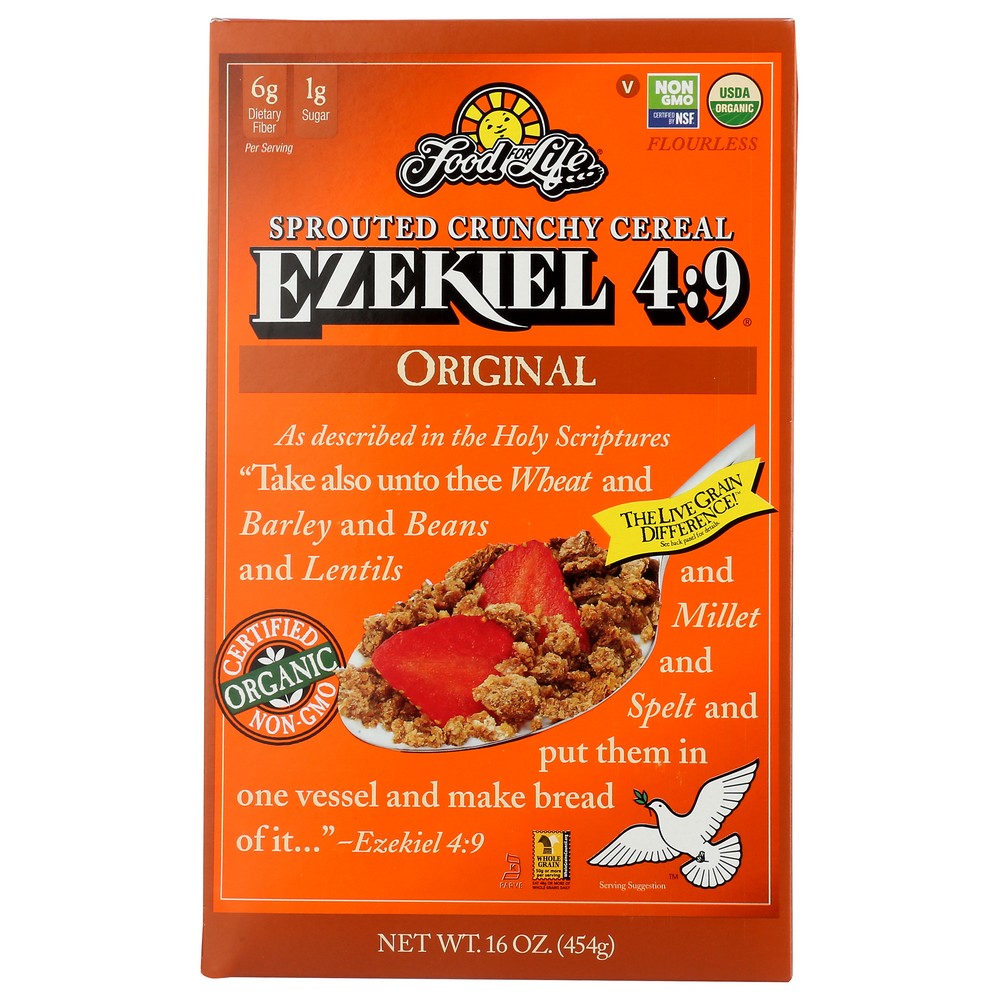 Food For Life® , Ezekiel 4:9 Sprouted Whole Grain Original Cereal 16 Ounce,  Case of 6