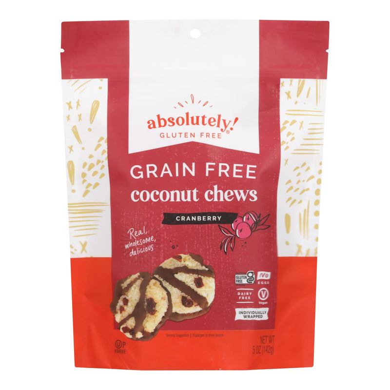 Absolutely Gluten Free Chews - Coconut - Cranberry - Gluten Free - Case of 12 - 5 Ounce