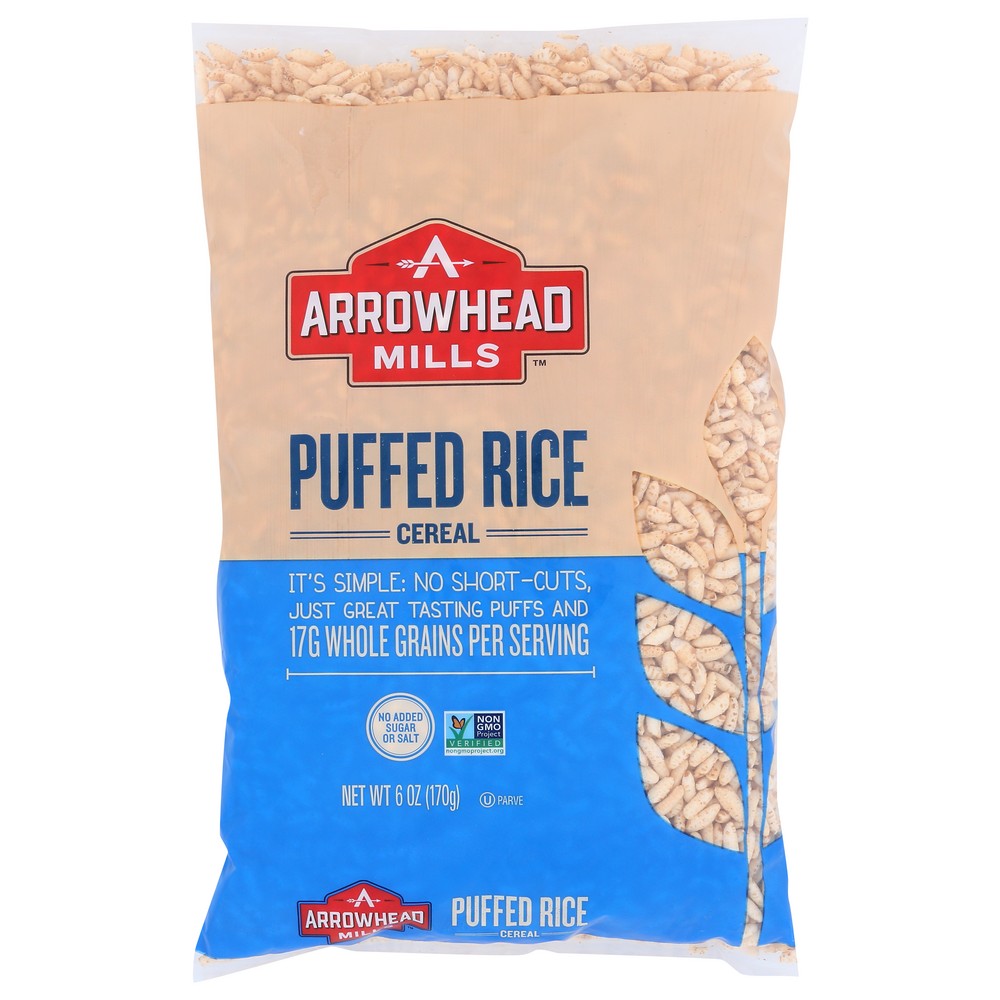 Arrowhead Mills Cereal Puff Rice Ns - 6 Ounce,  Case of 12