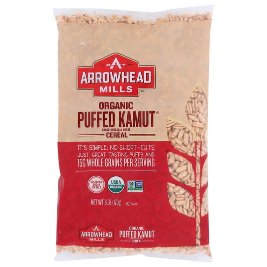 Arrowhead Mills Cereal Puff Kamut Ns Organic - 6 Ounce,  Case of 12