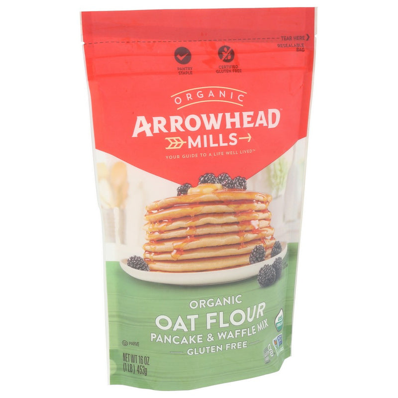 Arrowhead Mills® 7433350123, Oat Oat Flour Pancake And Waffle Mix 16 Ounce,  Case of 6