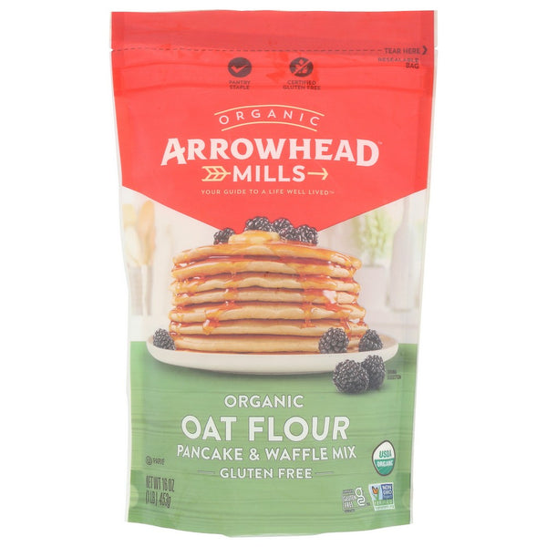 Arrowhead Mills® 7433350123, Oat Oat Flour Pancake And Waffle Mix 16 Ounce,  Case of 6