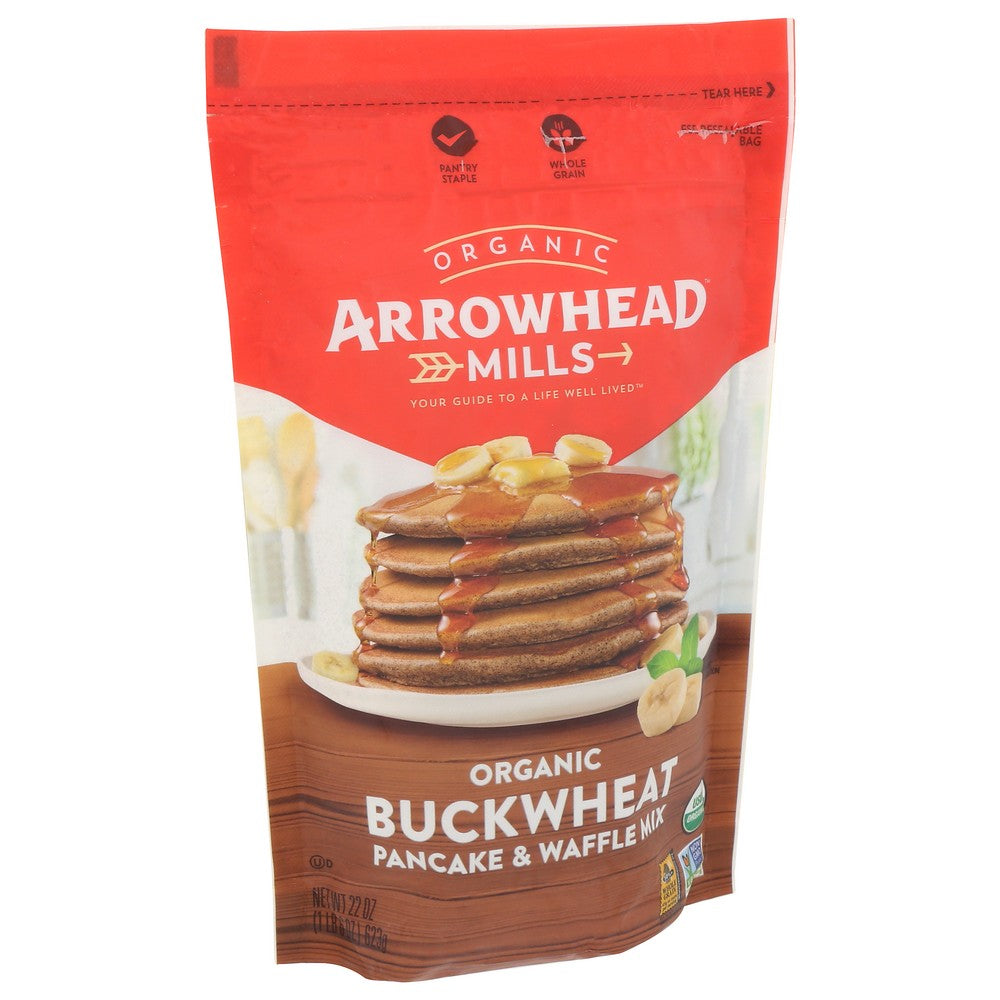 Arrowhead Mills Mix Pancake Bckwht Organic - 22 Ounce,  Case of 6