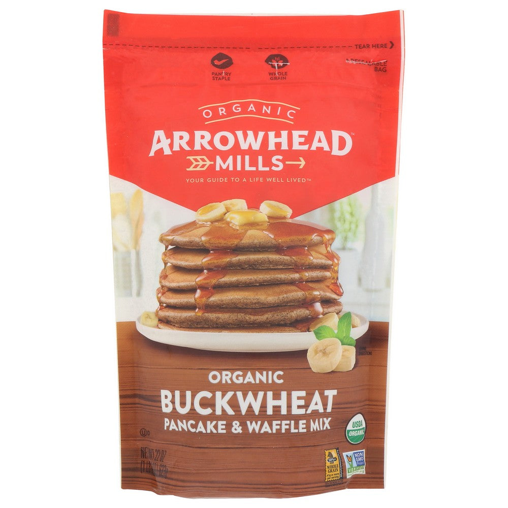 Arrowhead Mills Mix Pancake Bckwht Organic - 22 Ounce,  Case of 6