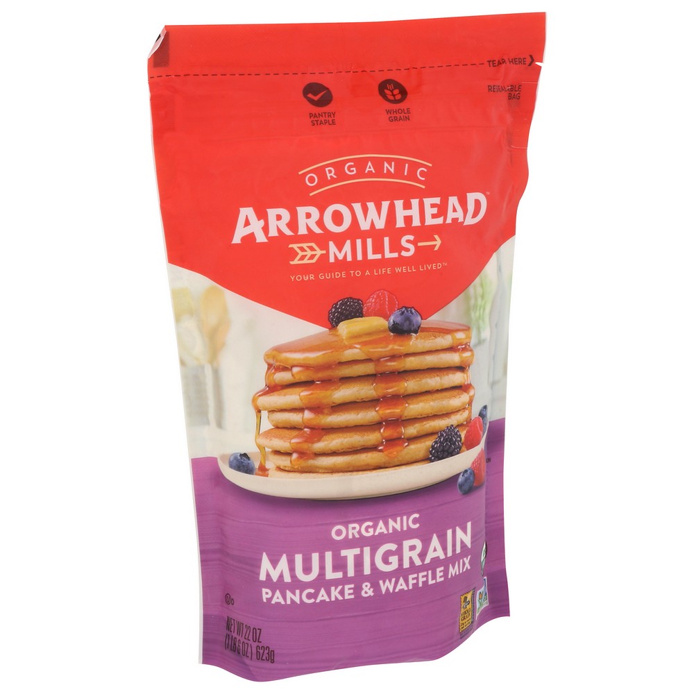 Arrowhead Mills Mix Pancake Multigrn Organic - 22 Ounce,  Case of 6