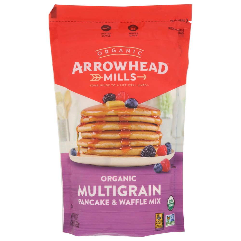 Arrowhead Mills Mix Pancake Multigrn Organic - 22 Ounce,  Case of 6