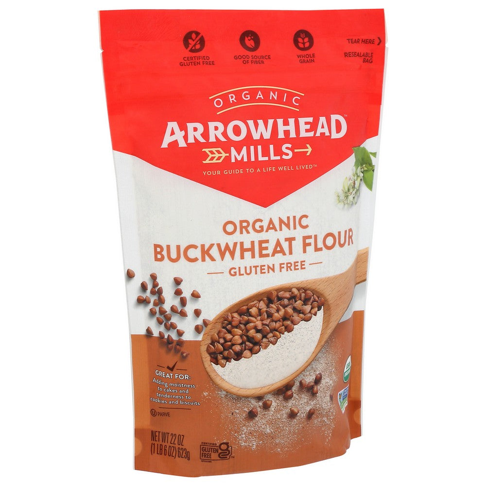 Arrowhead Mills Flour Buckwheat Organic - 22 Ounce,  Case of 6