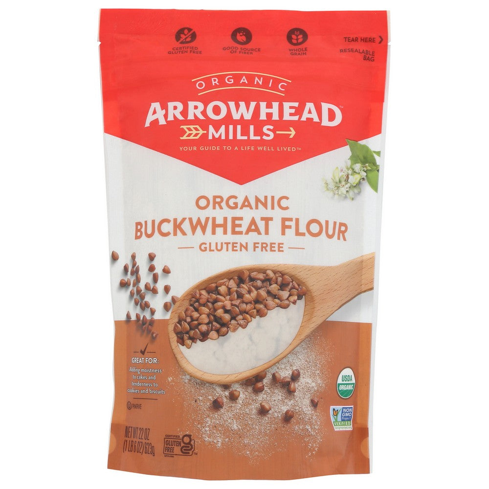 Arrowhead Mills Flour Buckwheat Organic - 22 Ounce,  Case of 6