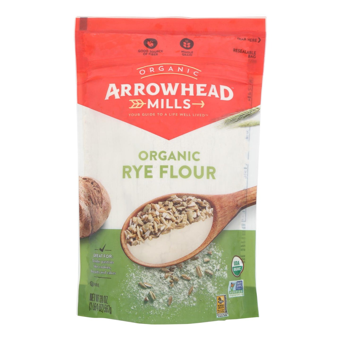 Arrowhead Mills - Organic Ret Flour - Case of 6 - 20 Ounce.