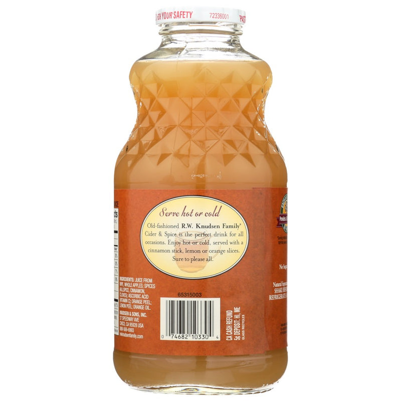 Knudsen Juice Cider & Spice - 32 Fluid Ounce, Case of 6