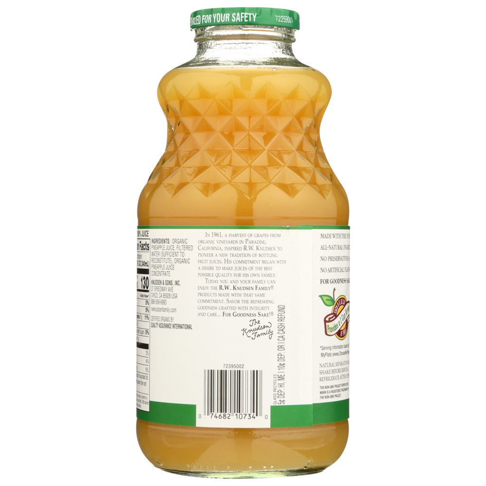 R.W. Knudsen Family® 10028, Rw Knudsen Juice, Organicanic Pineapple, 32 Fl. Oz.,  Case of 6