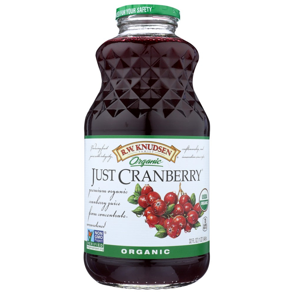 R.W. Knudsen Family® 10028, Rw Knudsen Juice, Organicanic Just Cranberry, 32 Fl. Oz.,  Case of 6