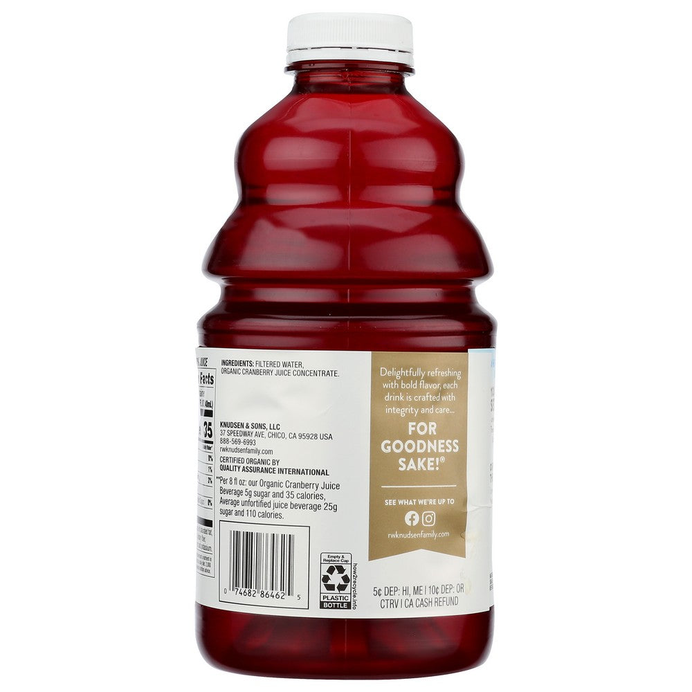 Knudsen Juice Cranberry Ls Organic - 48 Fluid Ounce,  Case of 8