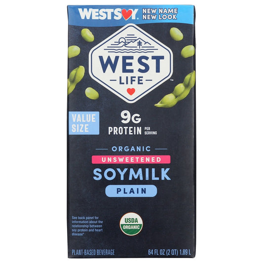 Sunrich Naturals® Fg-1072969-102, Westsoy Plant Based Beverage, Unsweetened Original, 0.5 Gallon,  Case of 8