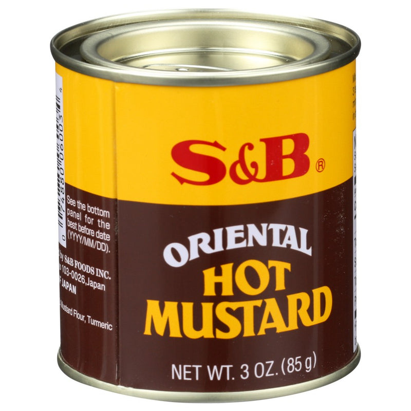 S & B Mustard Powder Oriental Hot - 3 Ounce, Case of 12