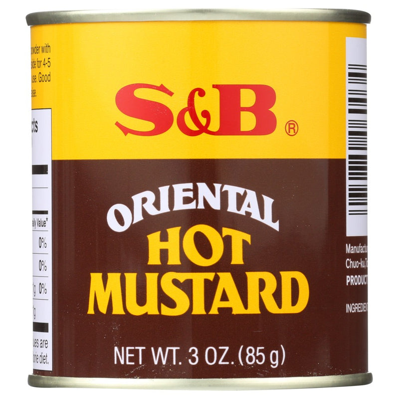 S & B Mustard Powder Oriental Hot - 3 Ounce, Case of 12