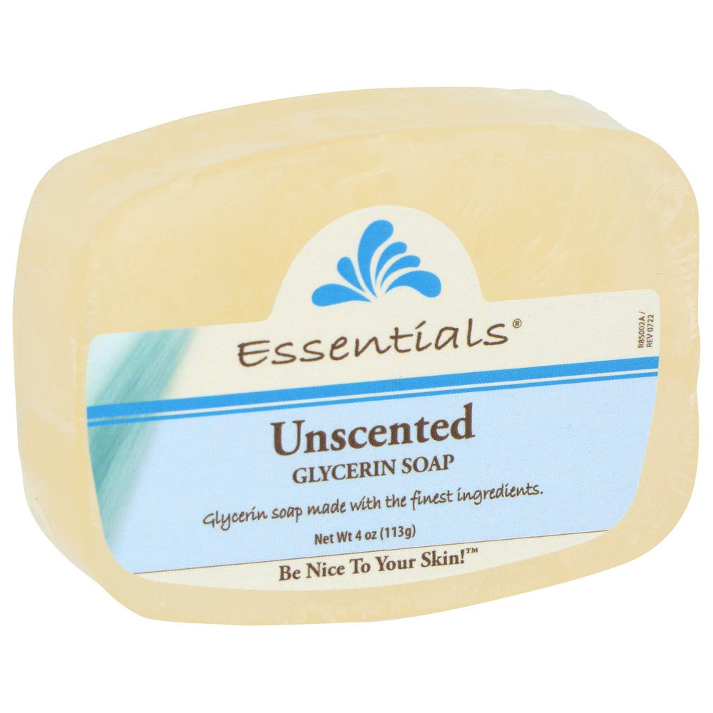 Essentials® 876800015, Clearly Natural Essentials Bar Soap, Unscented, 4 Oz.  ,  Case of 3