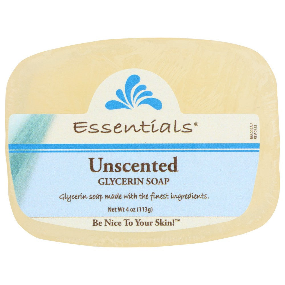 Essentials® 876800015, Clearly Natural Essentials Bar Soap, Unscented, 4 Oz.  ,  Case of 3