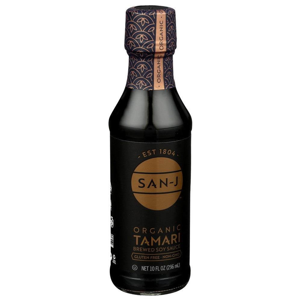 San J Sauce Soy Tamari Gfwf Gld Organic - 10 Ounce,  Case of 6