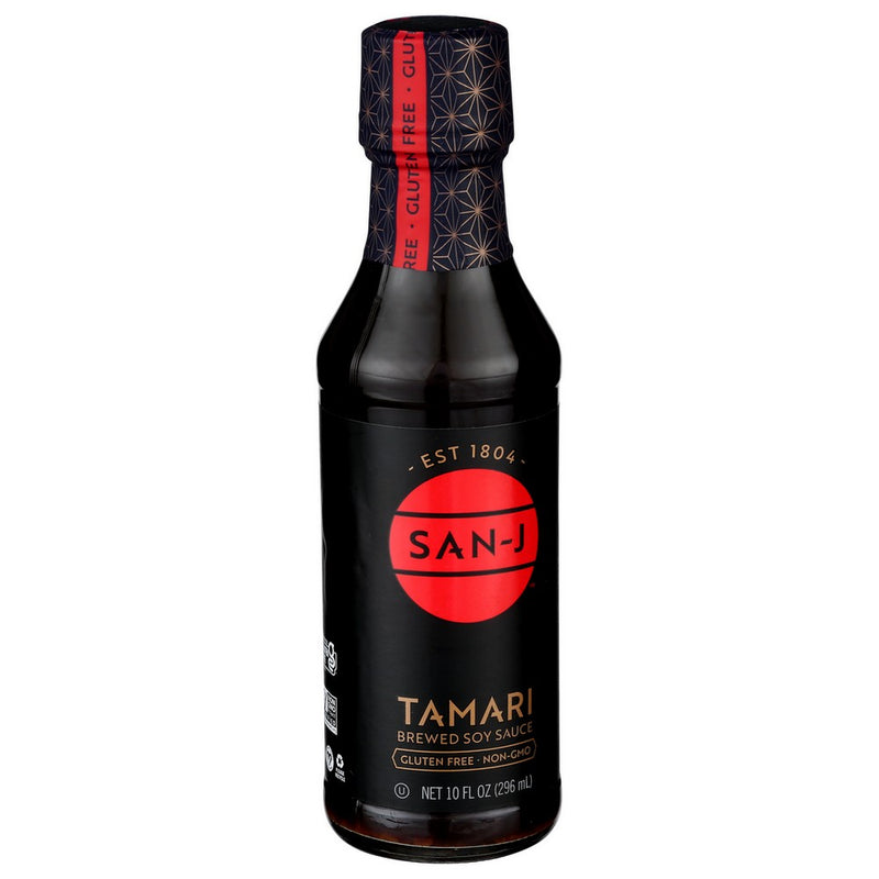 San J Sauce Soy Tamari Premium - 10 Ounce, Case of 6