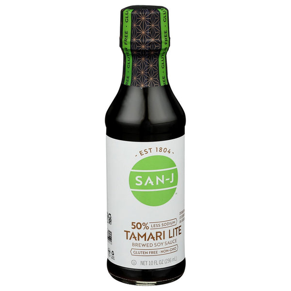 San J Sauce Soy Tamari Lite Gf - 10 Ounce, Case of 6