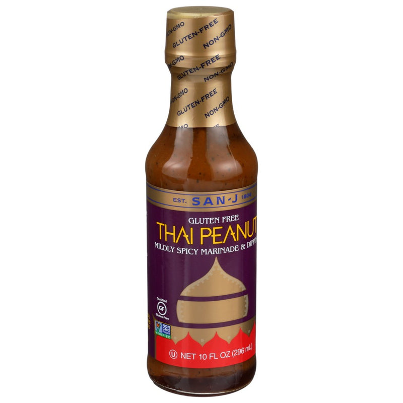 San J Sauce Thai Peanut Gf - 10 Ounce, Case of 6