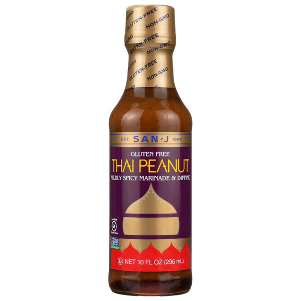 San J Sauce Thai Peanut Gf - 10 Ounce, Case of 6