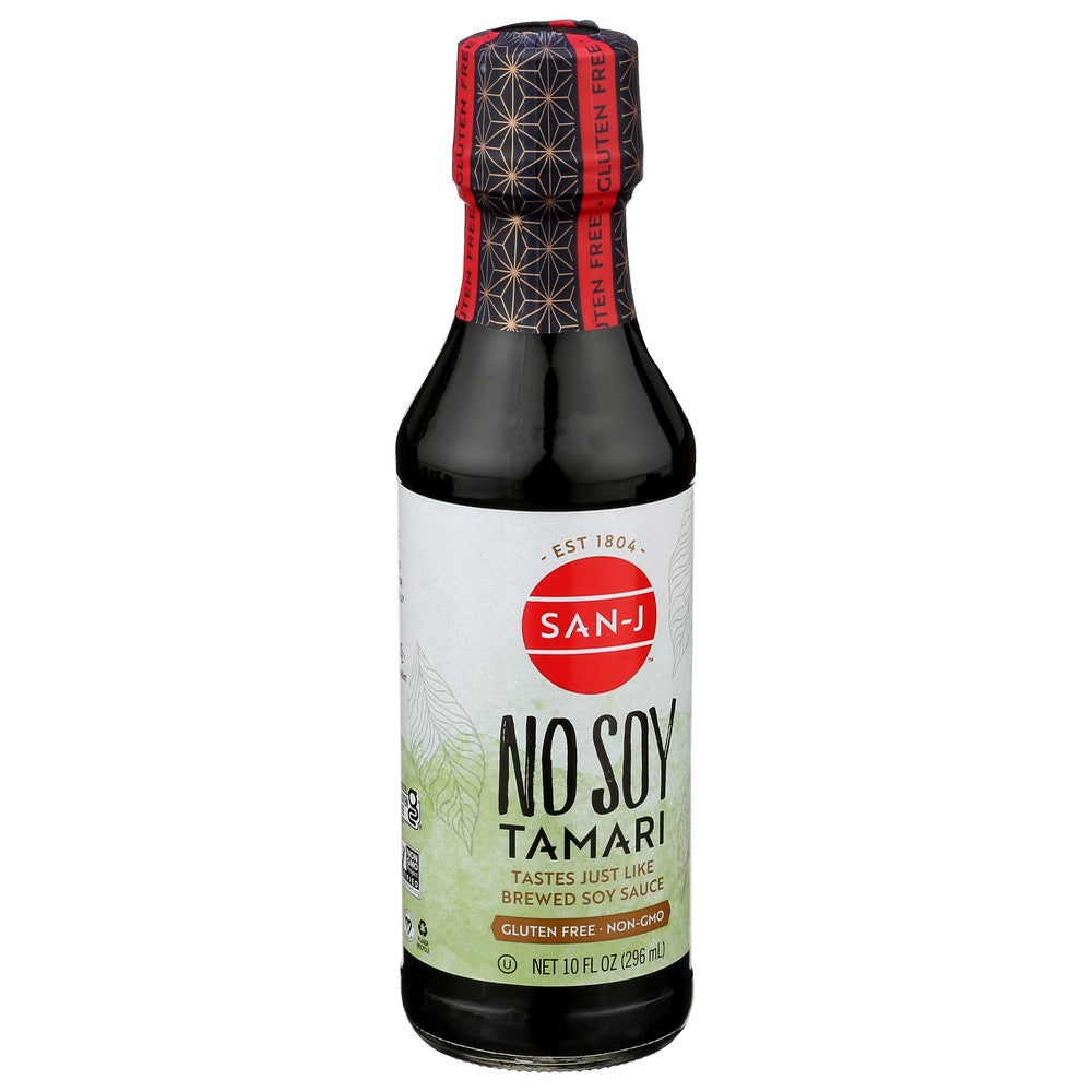 San-J 40025,  No Soy Tamari Sauce- Soy Free & Gluten Free 10 Fluid Ounce,  Case of 6