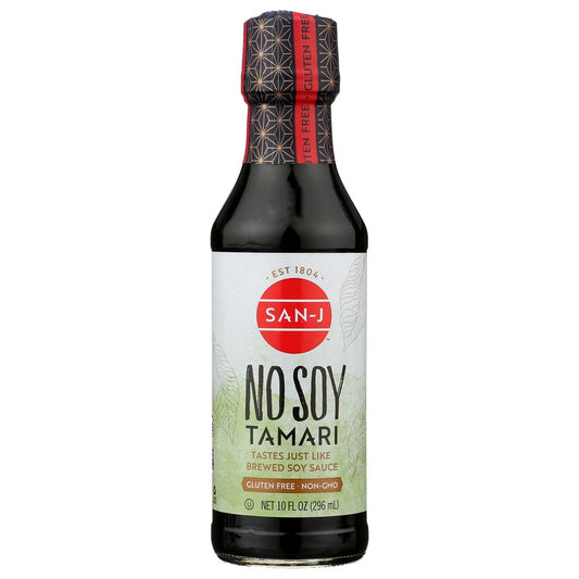 San-J 40025,  No Soy Tamari Sauce- Soy Free & Gluten Free 10 Fluid Ounce,  Case of 6