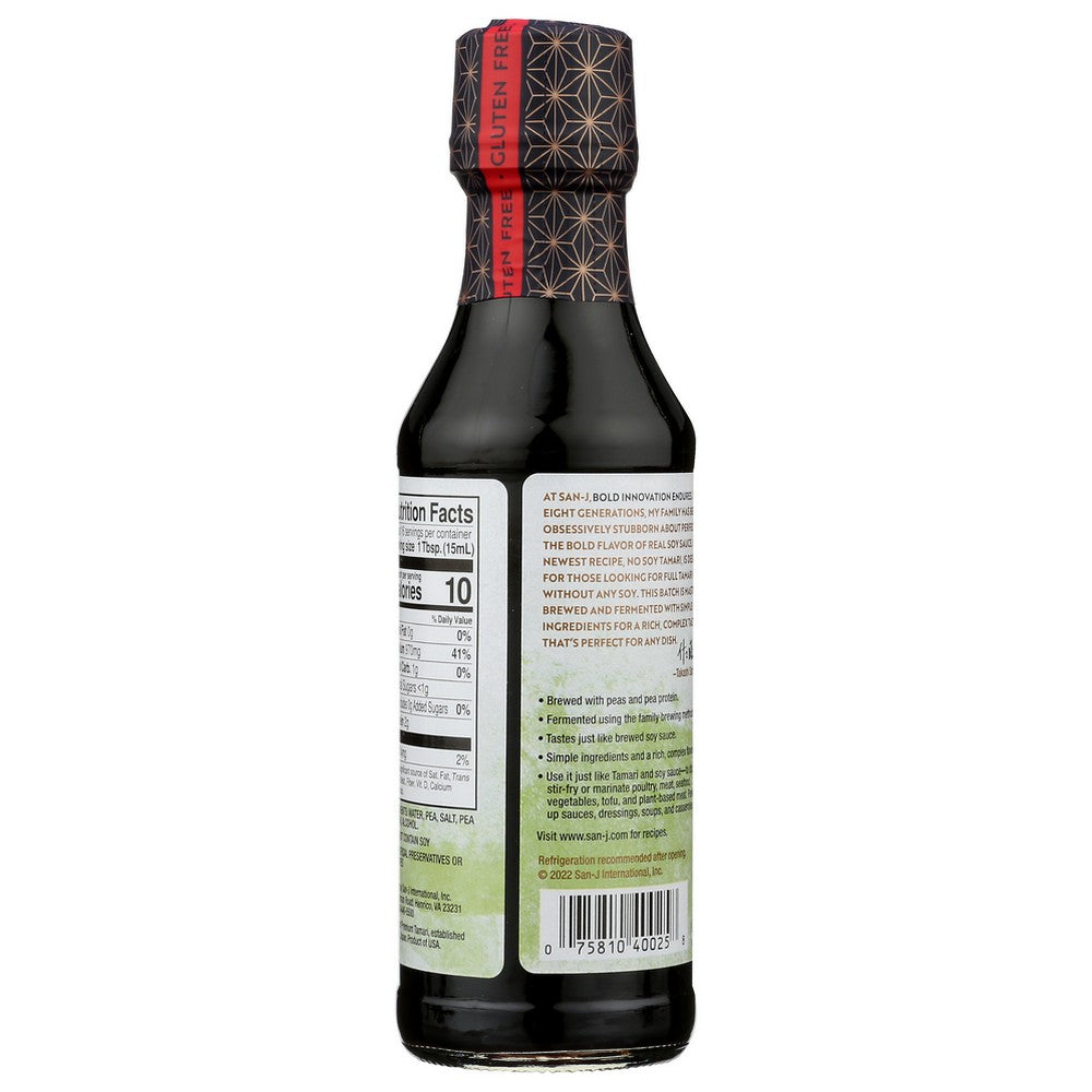 San-J 40025,  No Soy Tamari Sauce- Soy Free & Gluten Free 10 Fluid Ounce,  Case of 6