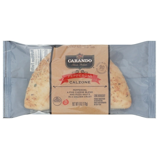 Carando Pepperoni Calzone 6 Ounce Size - 12 Per Case.