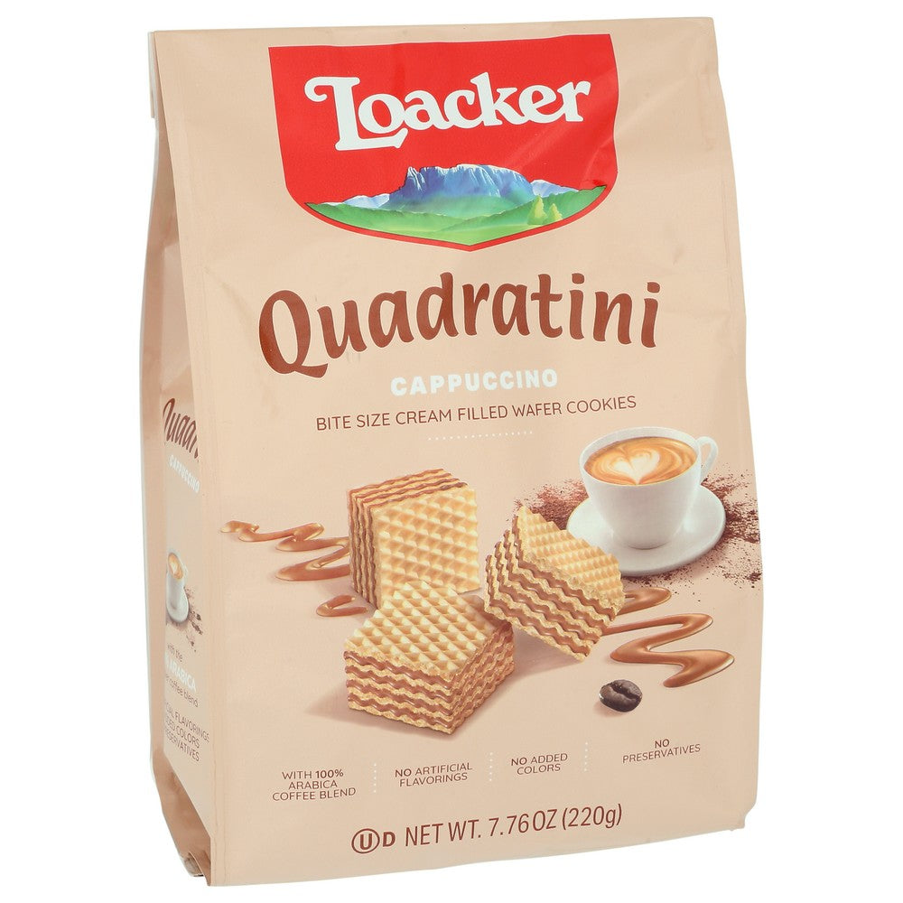 Loacker 14309, Cappuccino Quadratini 7.76 Ounce,  Case of 6