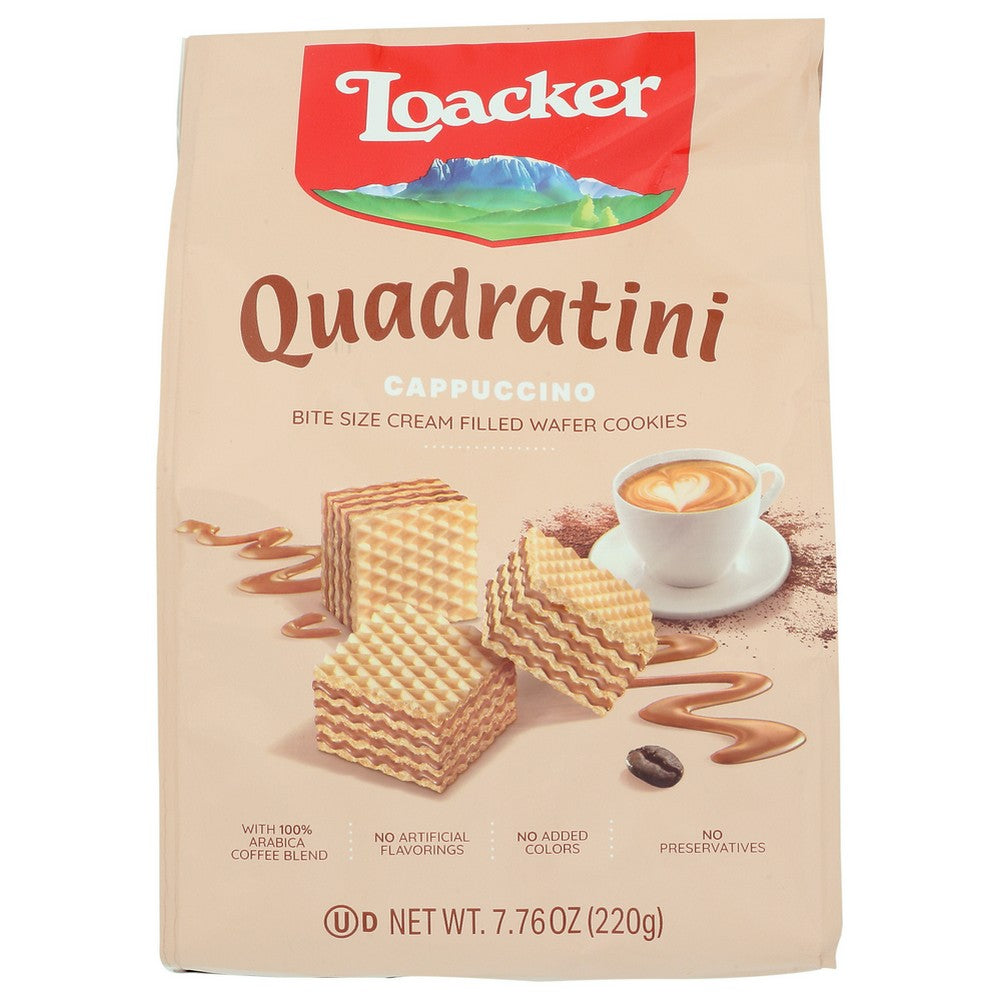 Loacker 14309, Cappuccino Quadratini 7.76 Ounce,  Case of 6