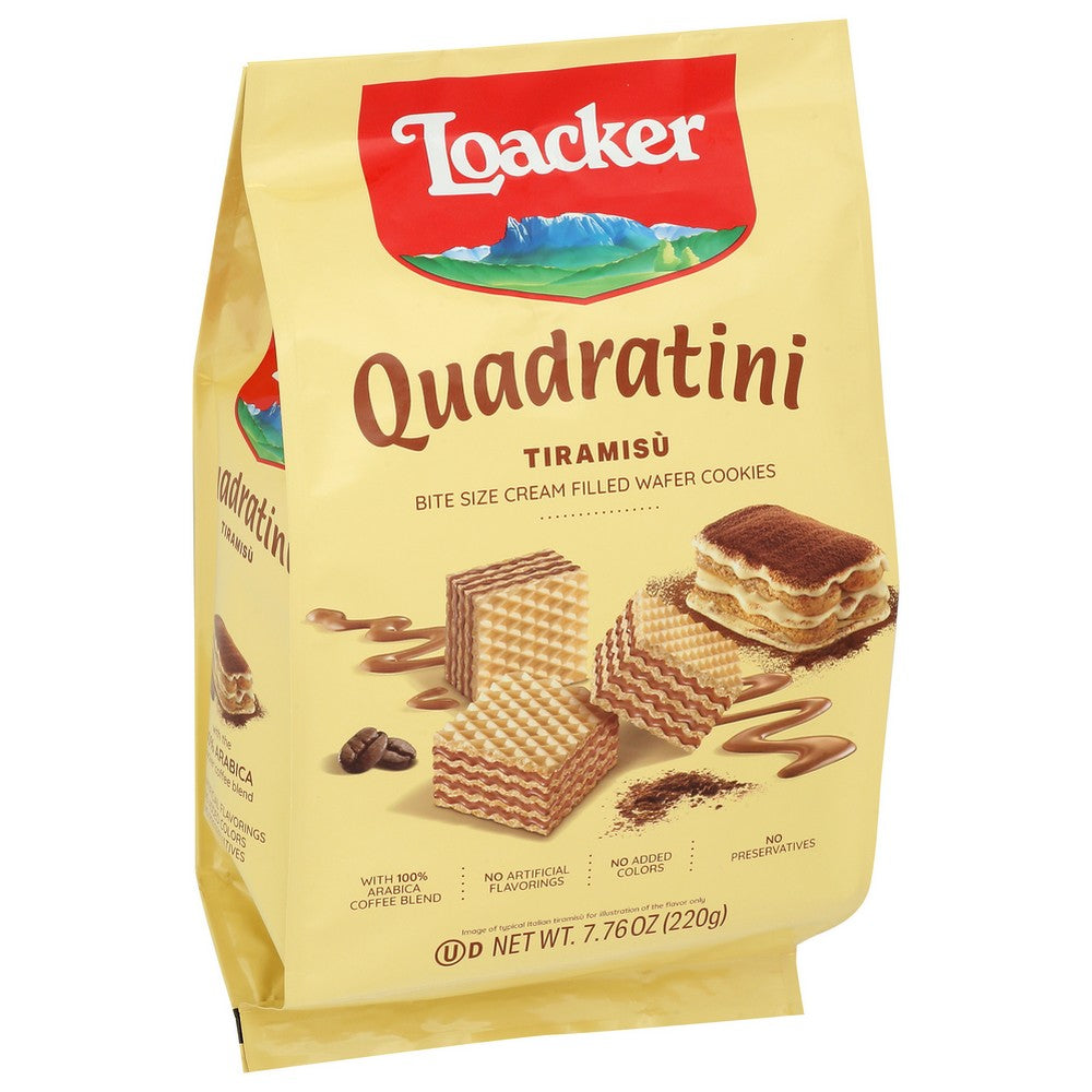 Loacker 14310, Tiramisu' Quadratini 7.76 Ounce,  Case of 6