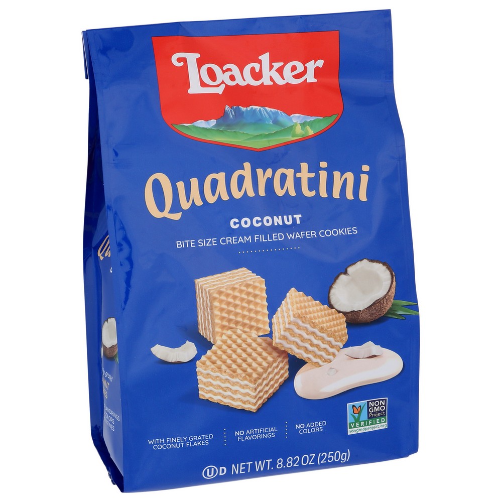 Loacker 14307, Coconut Quadratini 8.82 Ounce,  Case of 6