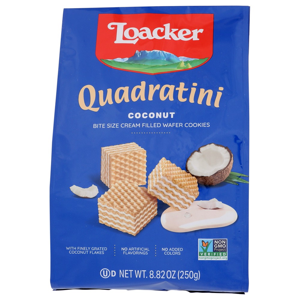 Loacker 14307, Coconut Quadratini 8.82 Ounce,  Case of 6