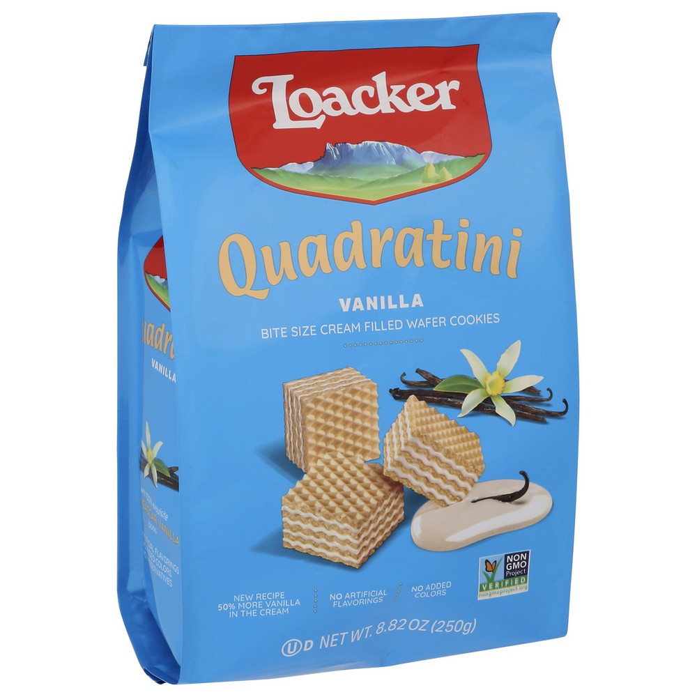 Loacker 14302, Vanilla Quadratini 8.82 Ounce,  Case of 6