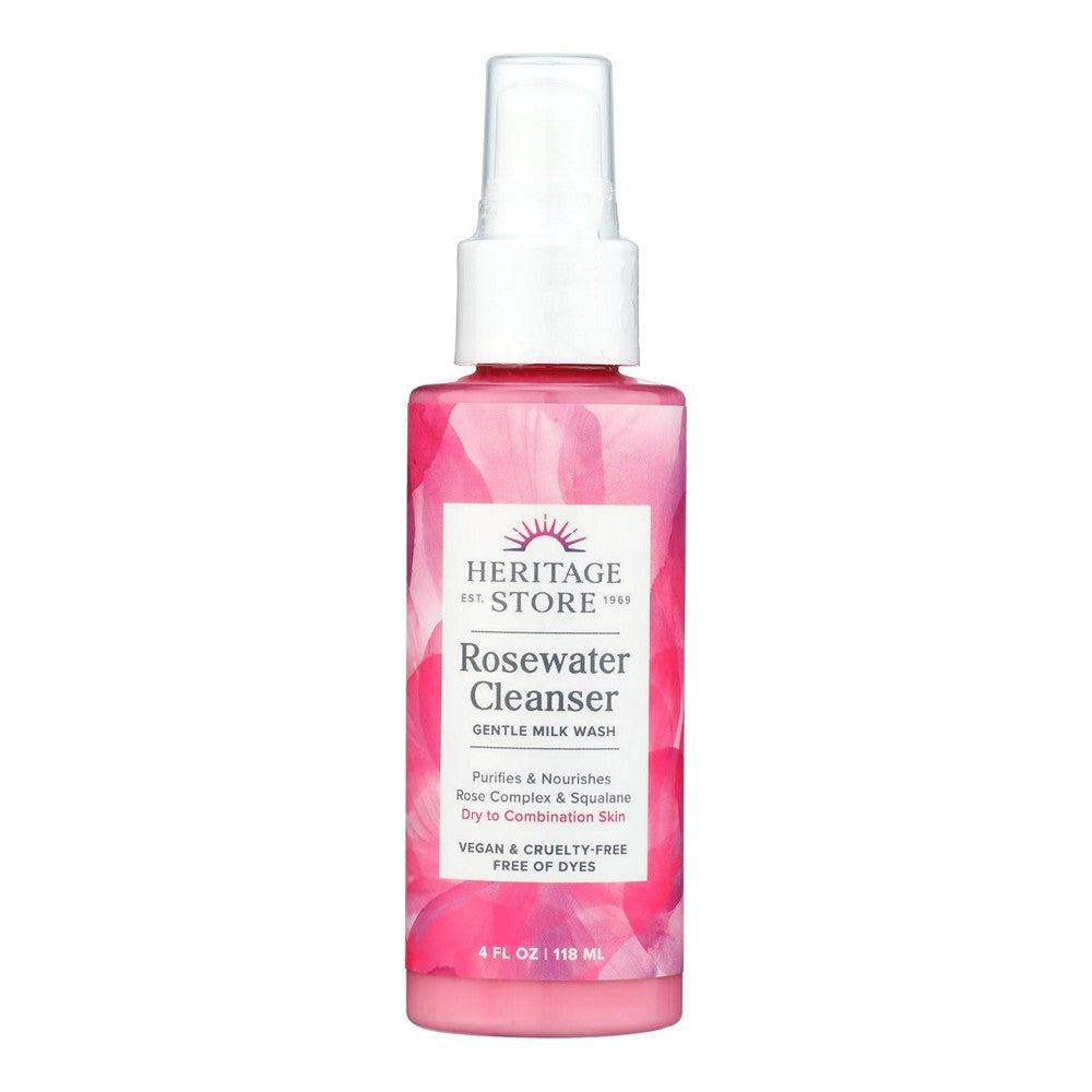 Heritage Store - Cleanser Rosewater - 1 Each-4 FZ