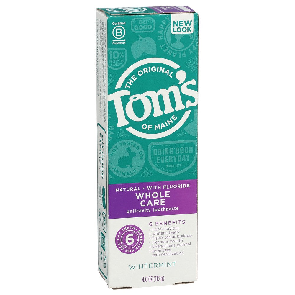 Tom's Of Maine® Us05803A, Wintermint Whole Care Whole Care Anticavity Toothpaste, Wintermint 4 Ounce,  Case of 1