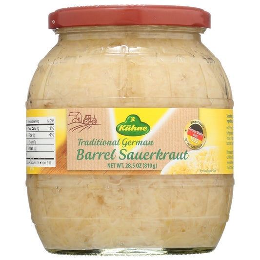 Kuhne , Kuhne German Barrel Sauerkraut, 28.5 Oz.,  Case of 6