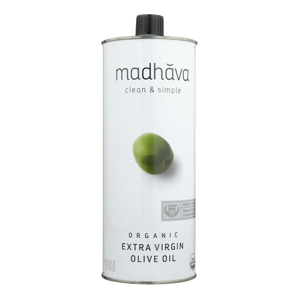 Madhava Honey - Olive Oil Organic Ext Virgin - Case of 6-33.8 Ounce