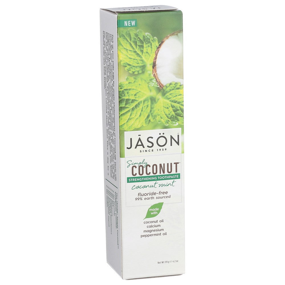 Jāsön® J01498, Jason Natural Products Simply Coconut Strengthening Toothpaste, 4.2 Oz.,  Case of 3