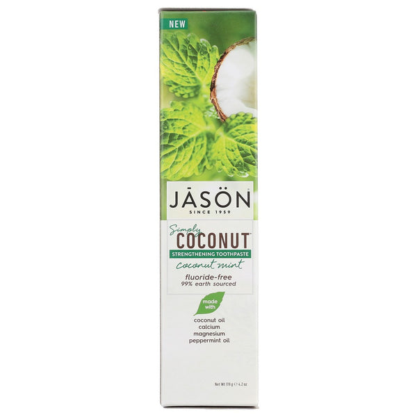 Jāsön® J01498, Jason Natural Products Simply Coconut Strengthening Toothpaste, 4.2 Oz.,  Case of 3