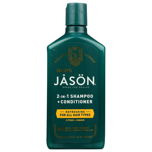 Jason J04623,  Men's Hydrating 2-In-1 Shampoo & Conditioner 12 Fluid Ounce,  Case of 12