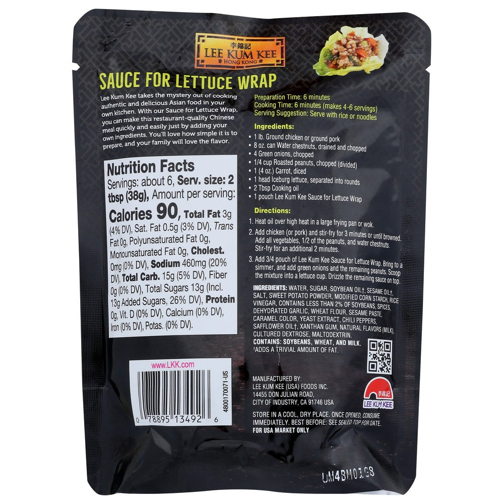 Lee Kum Kee Sauce Lettuce Wrap - 8 Ounce,  Case of 6