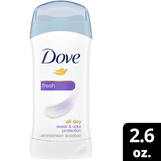 Dove Women's 48 Hour Fresh Anti-Perspirant Deodorant Stick, 2.6 Fluid Ounce, 6 Per Pack, 2 Per Case